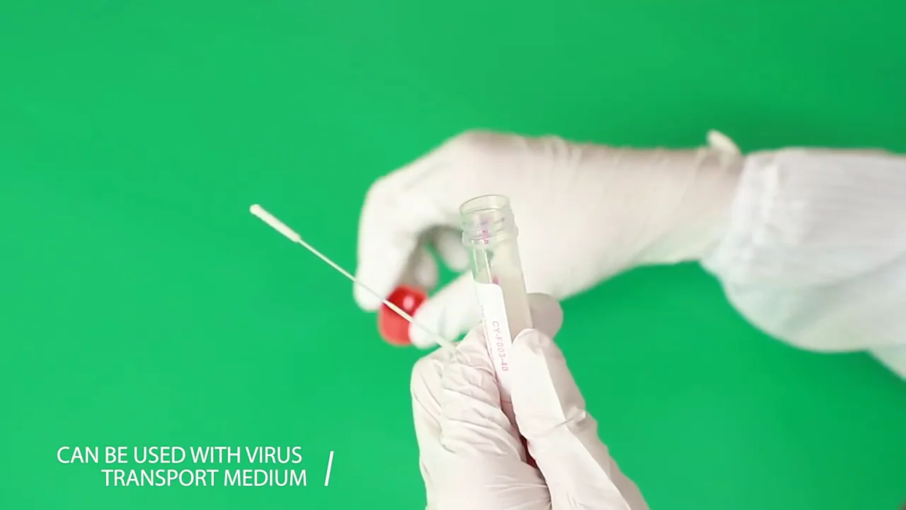 Sterile Flocked Nasopharyngeal Nasal Nose Swab Stick Specimen