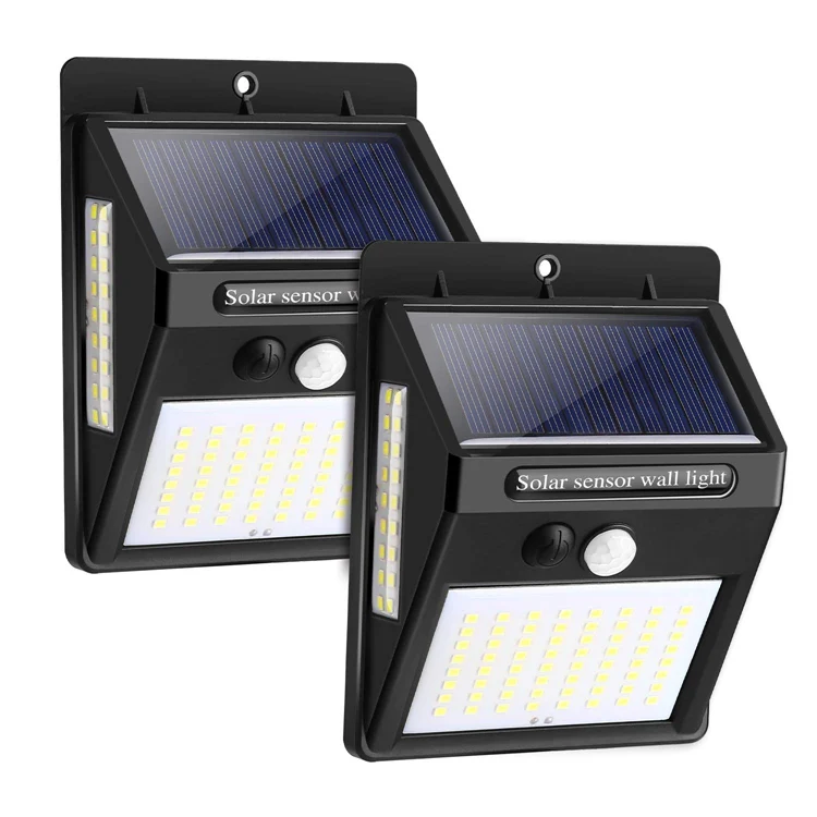 New Three Sides Model Motion Sensor 100 Led Solar Light Outdoor For Day Charged