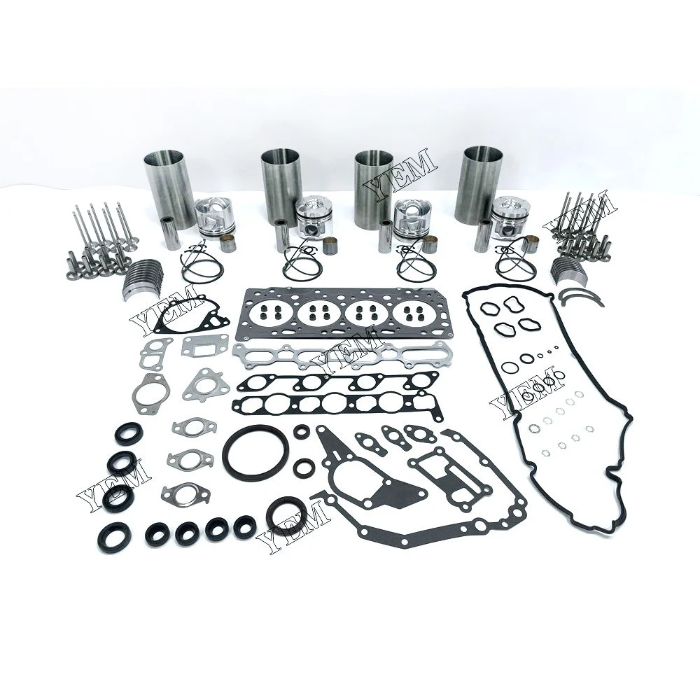 For Mitsubishi Engine Parts 4D56 Engine Cylinder Liner Kit With Full Gasket Kit Engine Bearings Set Valves 2