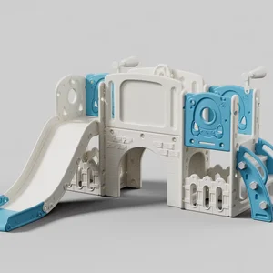 Custom Color Indoor/Outdoor Plastic Toddler Slide Set Drawing Board Amusement Facilities Playground Toys Kids Residential Parks