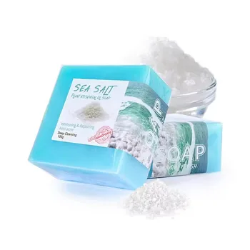 private label sea salt square soap bath toilet soap handmade soap