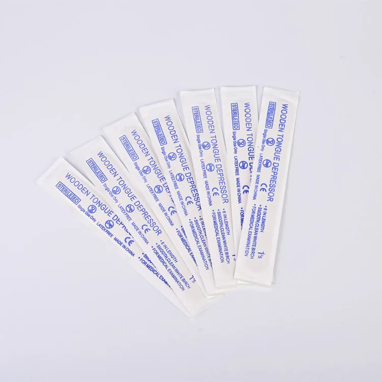 Low Price Medical Use Tongue Depressors Colored Disposable 6 Inch Non-Sterile Bulk Wooden Tongue Depressor