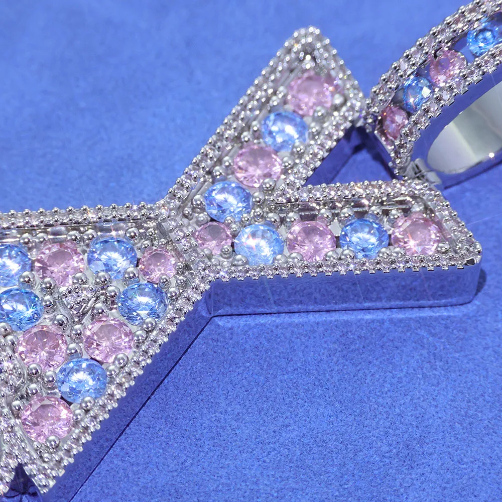 Iced Out Custom Letter Pendant.