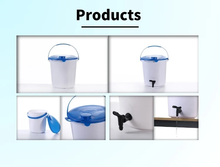 Bucket,HDPE,with lid and tap,14 l