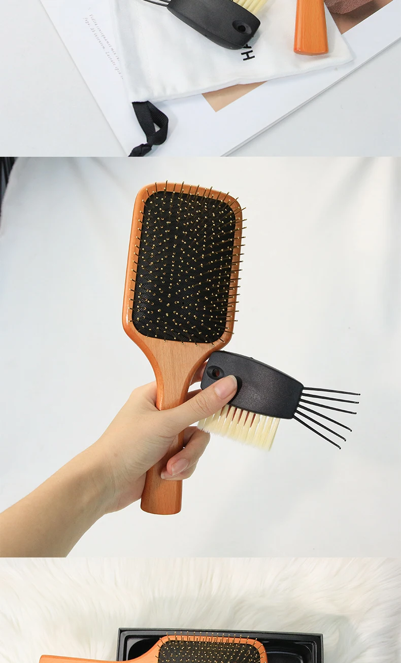 Masterlee 2024 New Set Steel Needle Wooden Massage Brushes And Cleaning