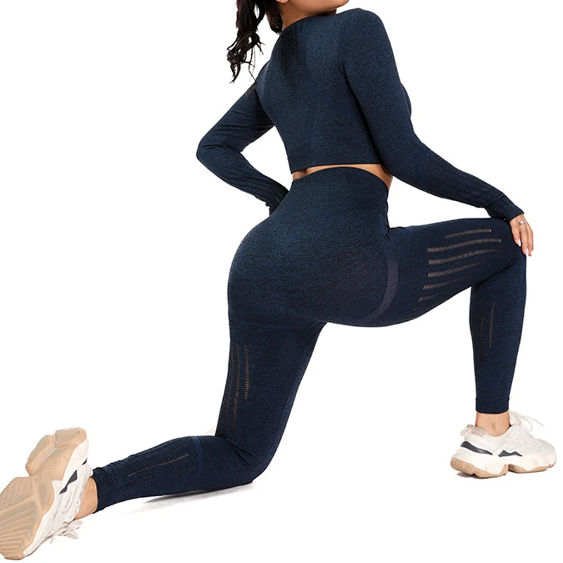 Top Leggings Sport Set Women Fitness Tracksuit Workout