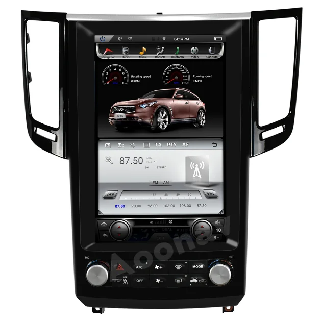 AOONAV Tesla Screen Android  PX6 for Infiniti G37 G35 G25 G37S  Multimedia Stereo Player Car Autoradio GPS Navi Head Unit