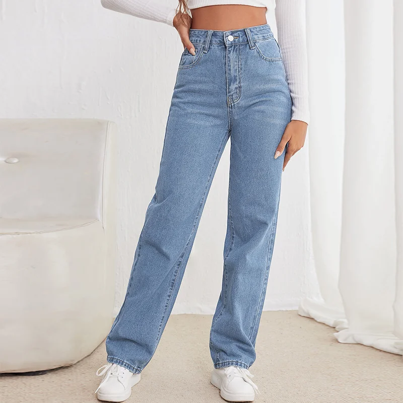 High Waist Jeans Pants Plus Size Boyfriend Jeans Denim Mom Baggy Women