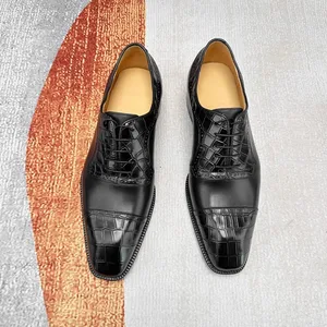 Luxury Men Bespoke Custom Handmade Full Grain Genuine Calf Leather Blake Stitch Dress Shoes