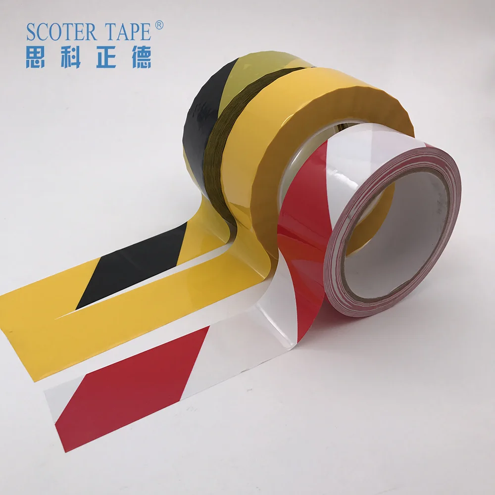 Yellow-Black 100m Hazard Warning NON-Adhesive Tape safety Security Red-White 