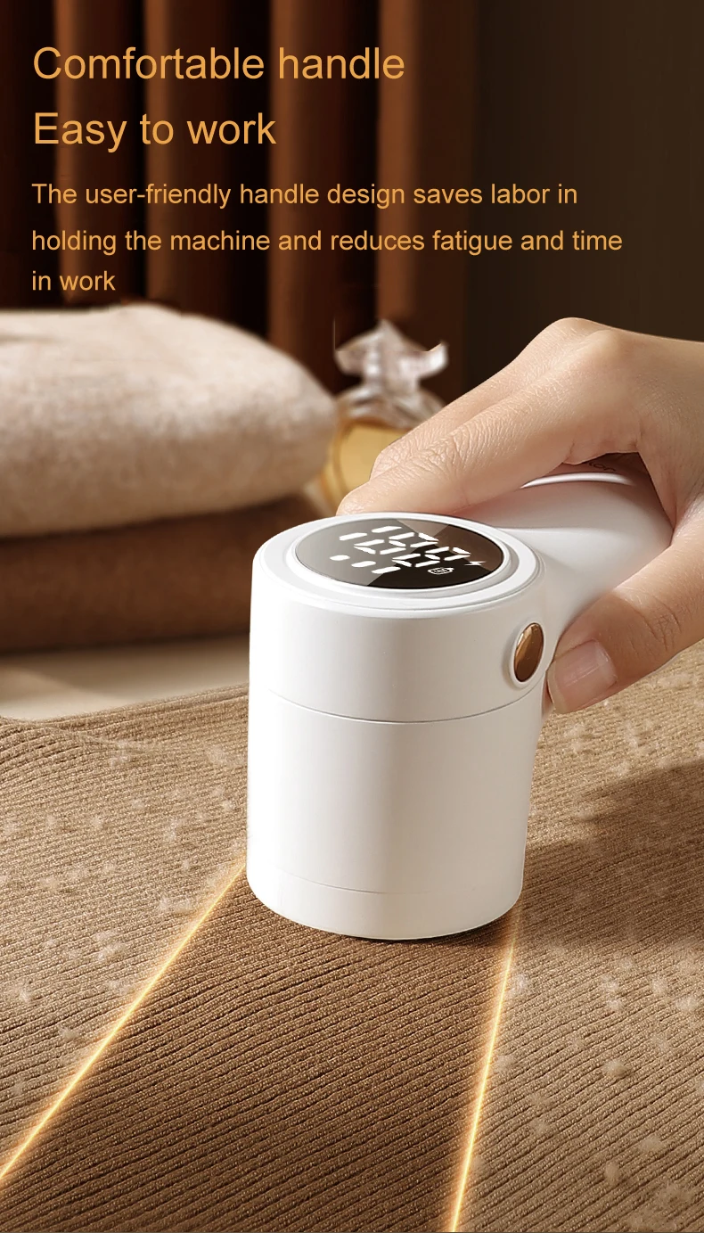 Portable Electric Lint Remover Fabric Sweater Led Display 1200mah Usb Rechargeable Hair Remover