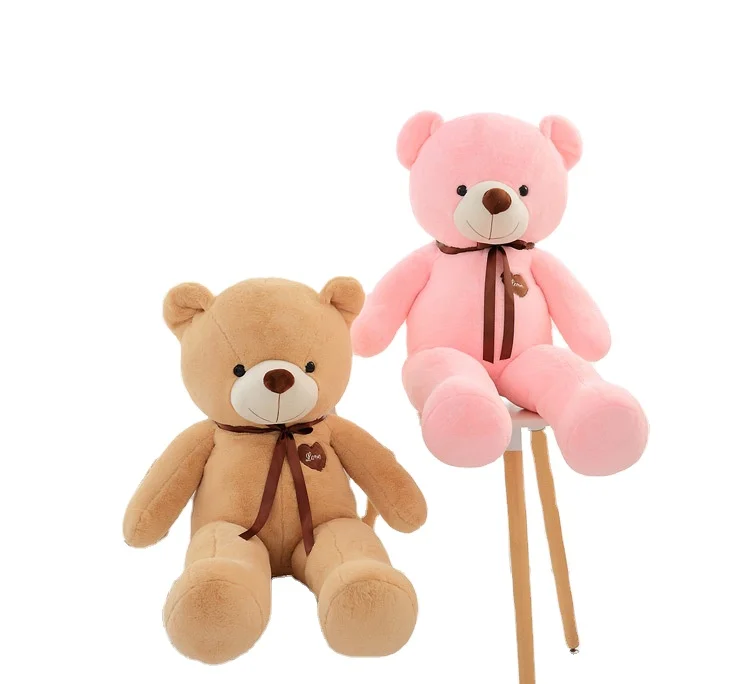180cm pink brown white color big teddy bear skin Doll coat plush stuff -  Supply Epic