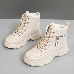 W2573 Women's Ankle Sneakers Waterproof Sports Shoes Closure Casual Anti-slip Winter Snow Boot