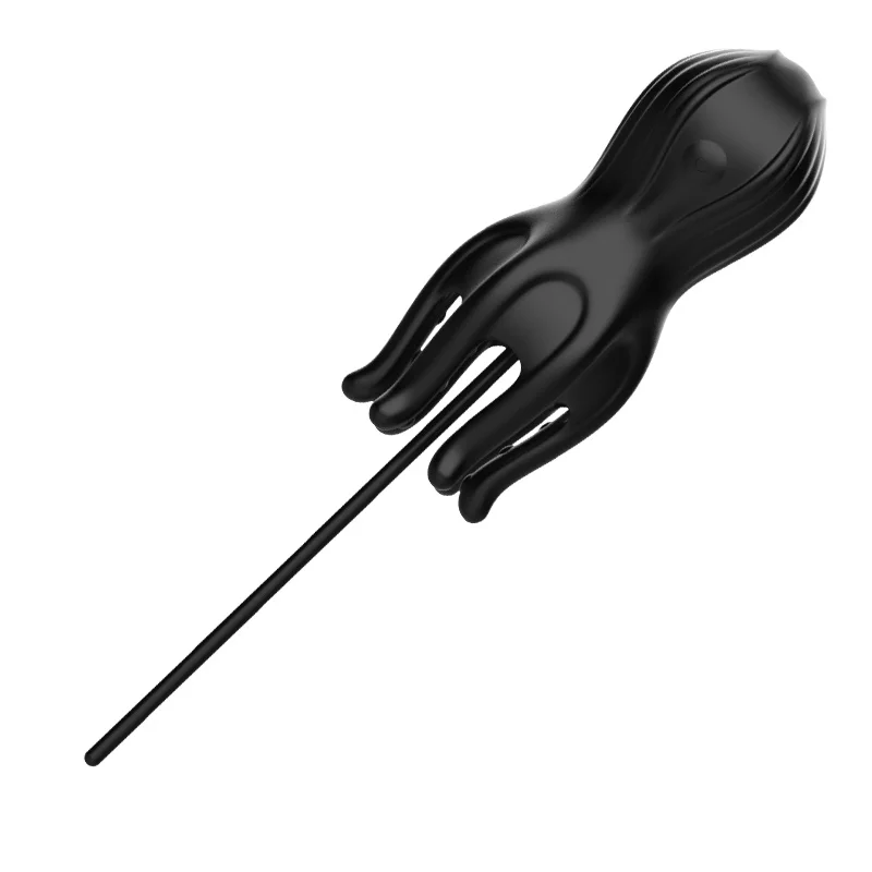 Detailed view of waterproof silicone and ABS construction on intimate stimulator