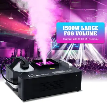 Factory 1500W Smoke Machine 24 RGB LED Remote Control DMX512 Vertical Spray Fog Machine for Wedding Party Stage Effect
