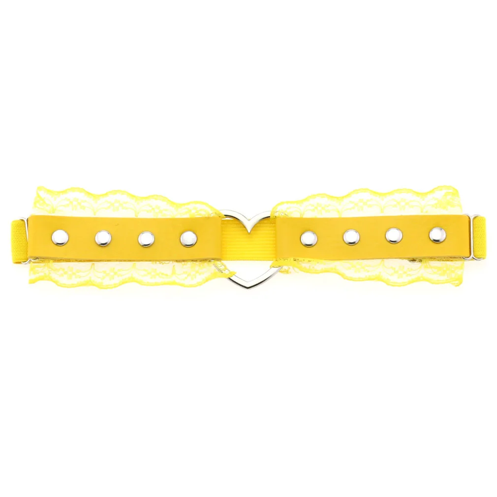 New Fashion Girls Harajuku Punk Leather Lace Leg Ring Adjustable Thigh Leather Harness Women Sexy Heart Shape Leg Garter