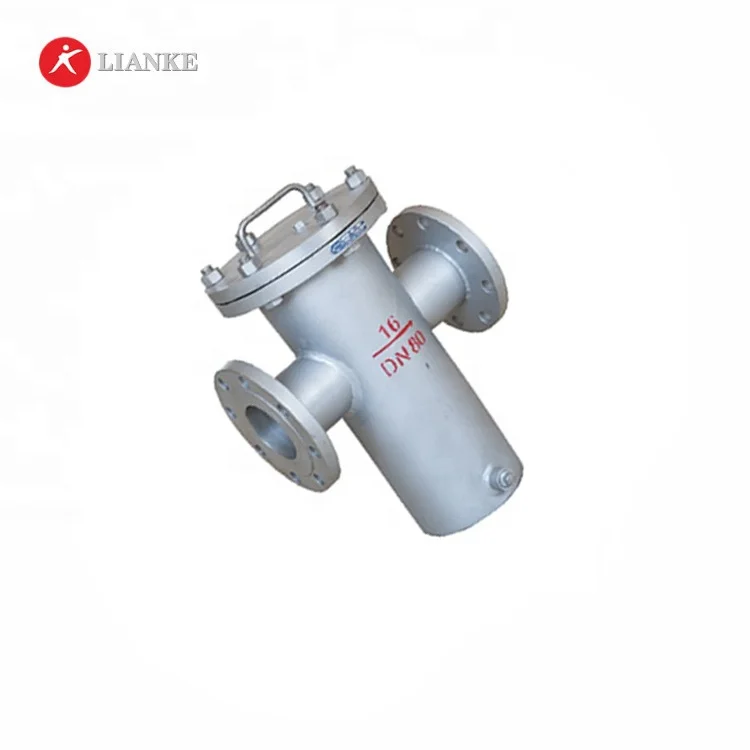 DN80 PN16 Flanged Connection 200 Mesh Stainless Steel Big Basket Strainer Industrial