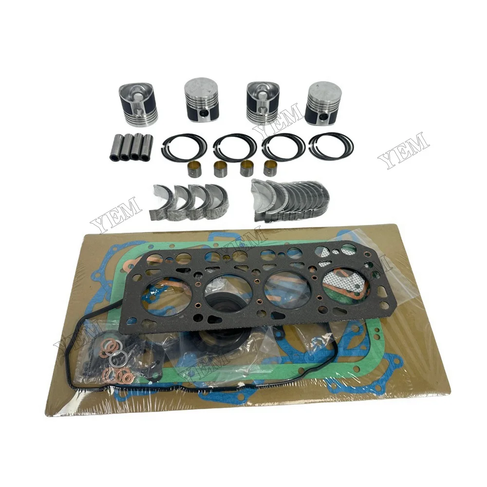 For Mitsubishi K4B Repair Kit With Head Gasket Set Cylinder Piston Rings Bearings Engine Parts Replacement