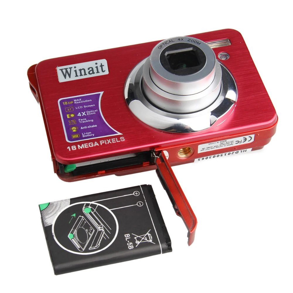 Winait 18MP Digital Cameras with 8x Optical Zoom & Full HD
