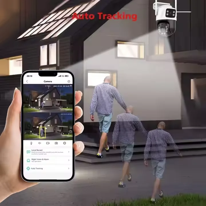 8MP PTZ Wifi Camera Dual Lens Ai Human Detect Auto Tracking Outdoor Wireless  Network Camera BOAVISION