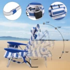 SONGMICS Wholesale Portable Outdoor Aluminum Beach Lounge Chair Recliner Low Seat Foldable Backpack Beach Chairs