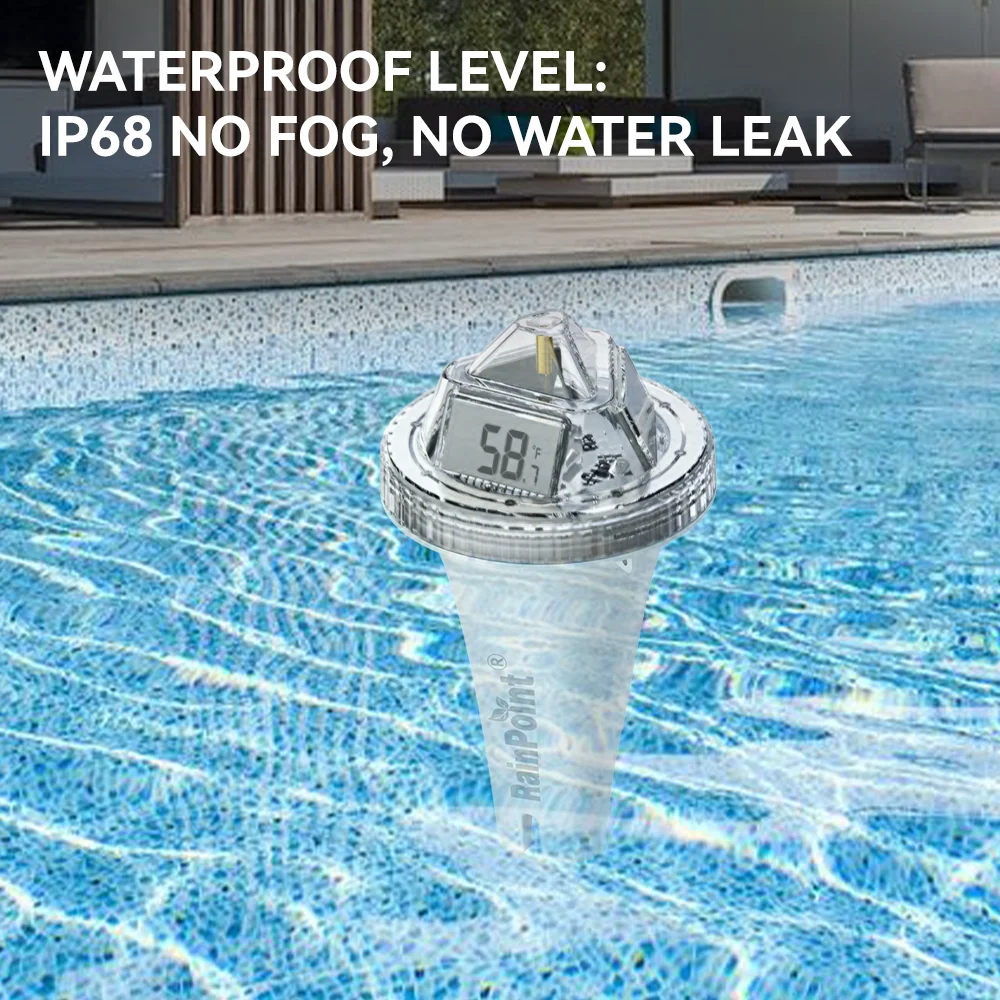 BALDR Digital Pool Thermometer Water Temperature Monitor Swimming Pool Indoor Rain Sensor Pool