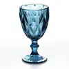 Clear Vintage Royal Blue Diamond-Pattern Goblet