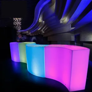 Illuminated Colorful Plastic Durable Led Bar Outdoor Furniture
