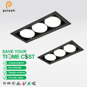 PULUOTI LED Ceiling Lamp 15W Aluminum Body Downlight for Indoor Use 275*96mm Embedded Downlight Recessed for Family Hotels