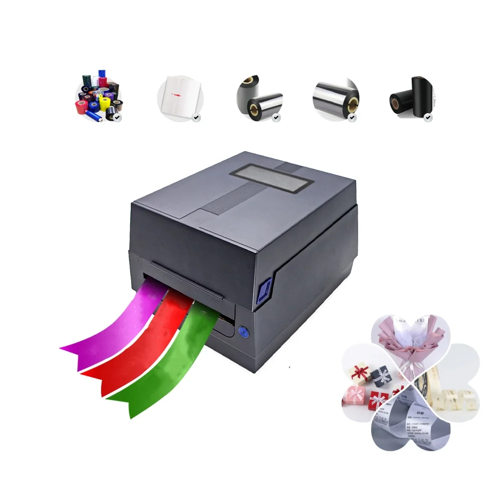 4 Inch Desktop Direct Thermal Transfer Label Printer 203dpi/300dpi/600dpi Ribbon Bluetooth Connectivity with Mobile Phones Stock