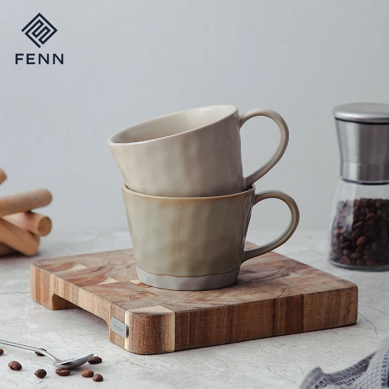 product fenn wholesale ceramic mug custom vintage style hand kneaded stoneware mug speckled seasome ceramic coffee cup gifts mug-59