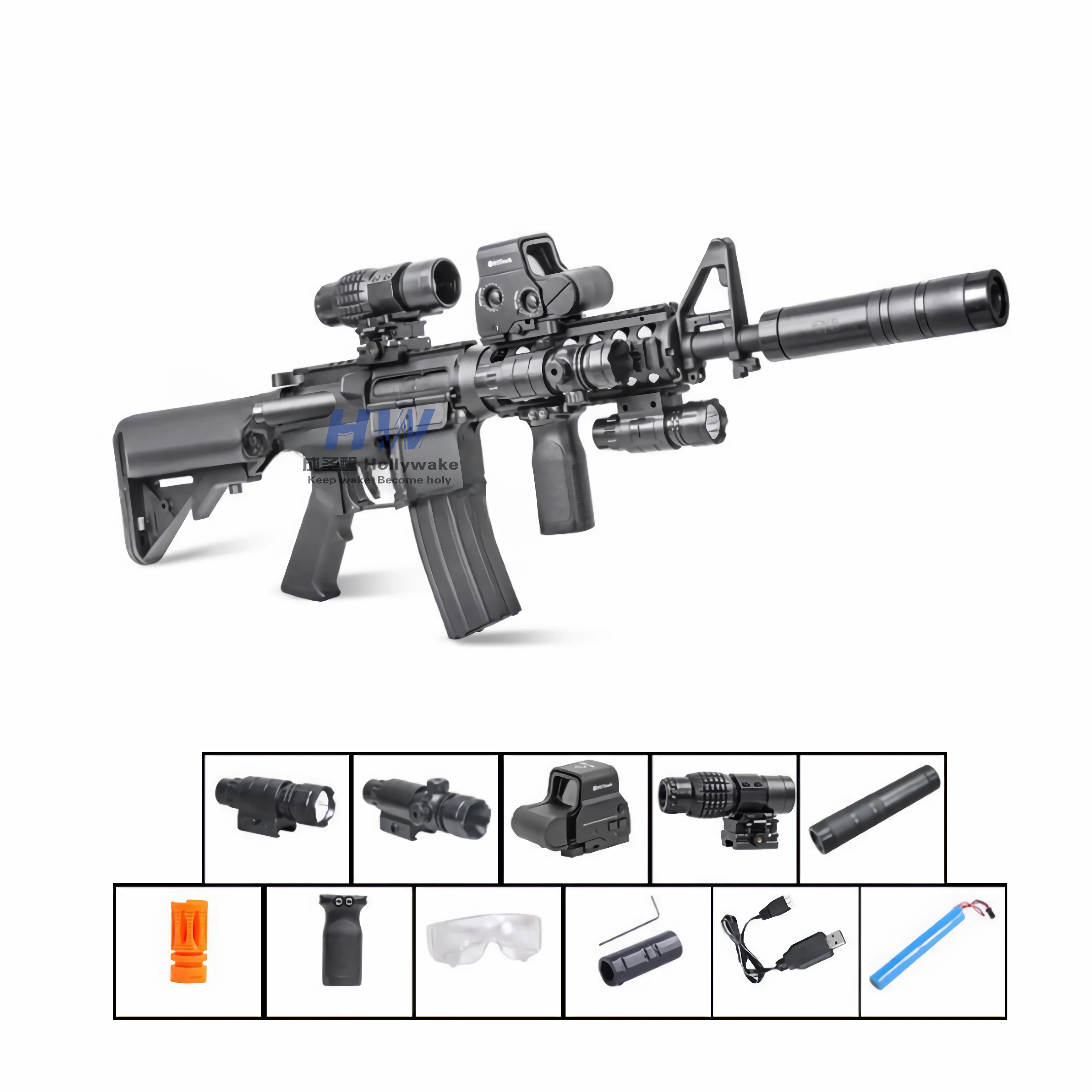 Cyma M4a1 Gel Electric Ball Blaster Soft Bullet Gun Splatter Ball Gun