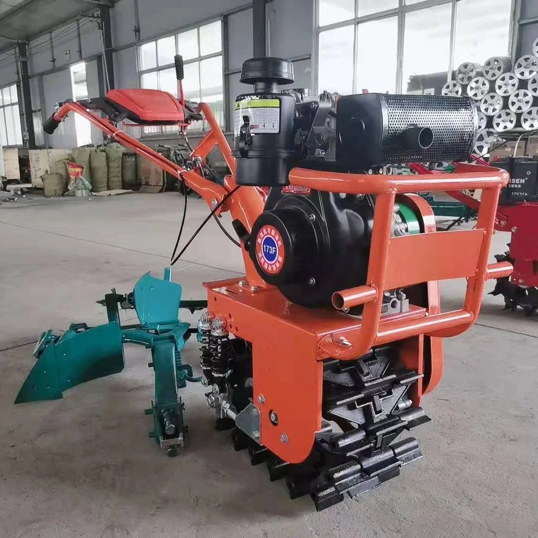 China Multi Functional Mini Cultivator Hand Power Tiller With Flip Plow