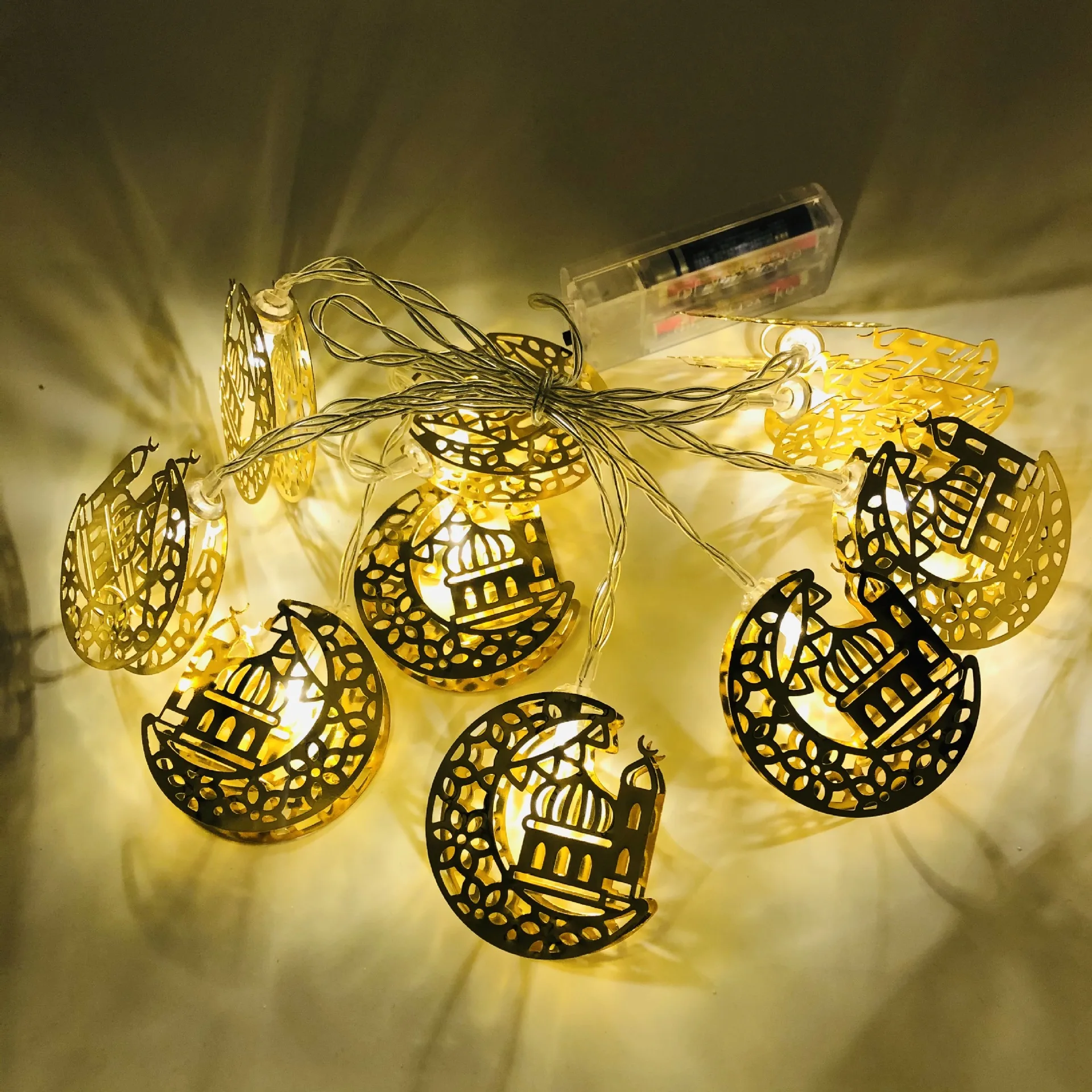 Muslim Crescent Moon Star Light Decoration Ramadan LED String Lights ...