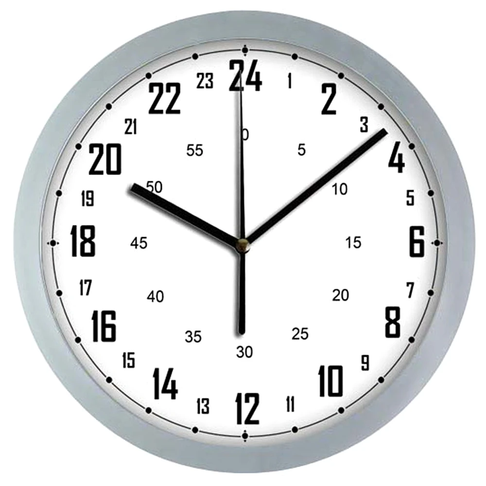 판촉 선물 최신 24시간 무브먼트 배터리 작동 디자인 아날로그 시계 벽걸이 12인치 플라스틱 장식용 벽시계