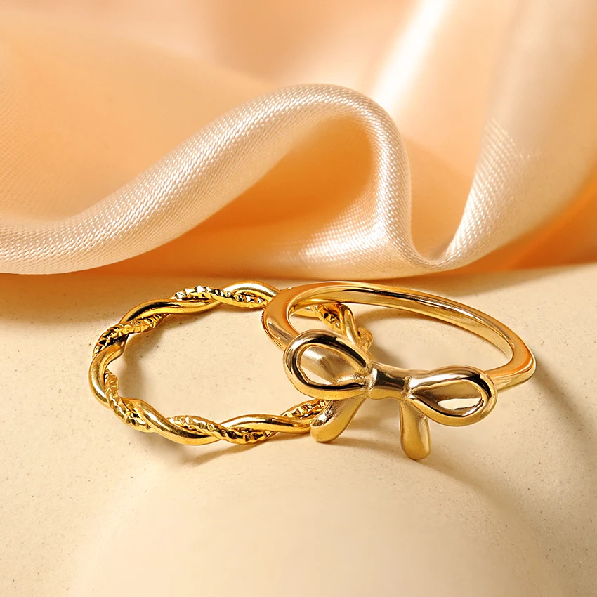 bow tie gold ring