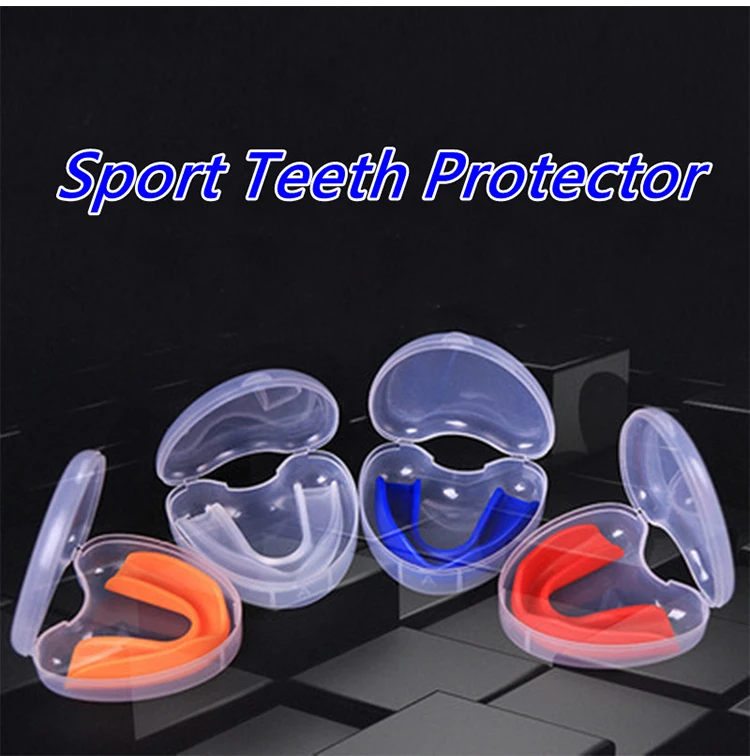 Customized MouthGuard Sports Moldable  Kids Mouthpiece Teeth Protective Braces EVA Double Colored for MMA Boxing details