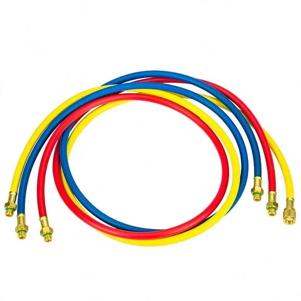 Flexible De Charge Réfrigérant 1/4 SAE - 8 Pieds, 500/2500 PSI | Pour Manifolds De Climatisation