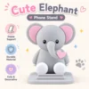 Soporte para teléfono elefante gris
