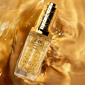 OEM Luxurious 24K Gold Rosehip Oil Vegan Anti-Wrinkle Whitening Facial Skin Care Face Serum Organic Liquid