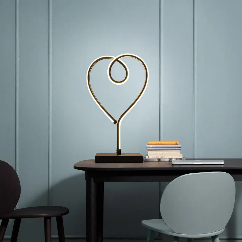 Factory Price Modern Simple Switch Type Spiral Bedside Light LED Reading Lighting Lamp Decorative Table Lamp