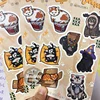 sticker sheet with glitter film
