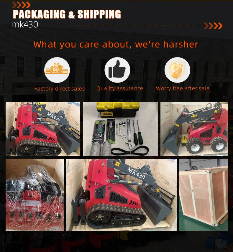 Small Skid Steer Smallest Stand On Track Mini Skid Steer Loader Compact