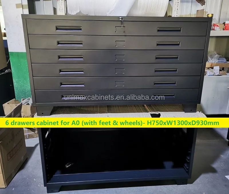 Stackable Metal Map Drawing Storage Cabinet with 7 Drawers