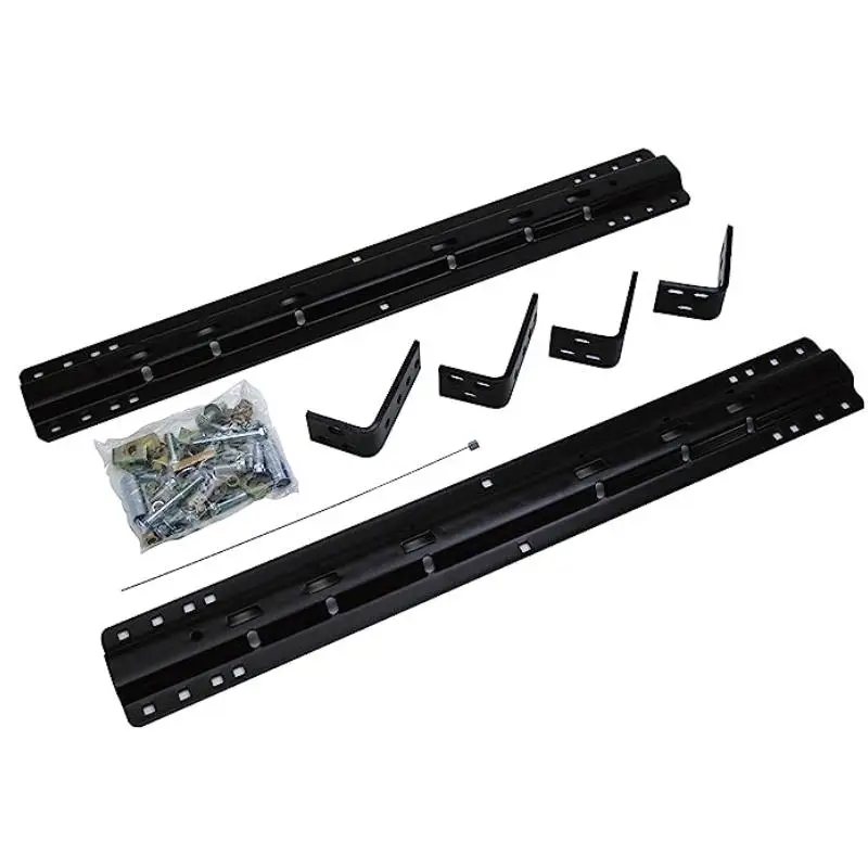 LUNSHUO 5th Fifth Wheel RV Rails/Brackets Installation Trailer Hitch Kit for Full-Size Trucks, Fit Gooseneck
