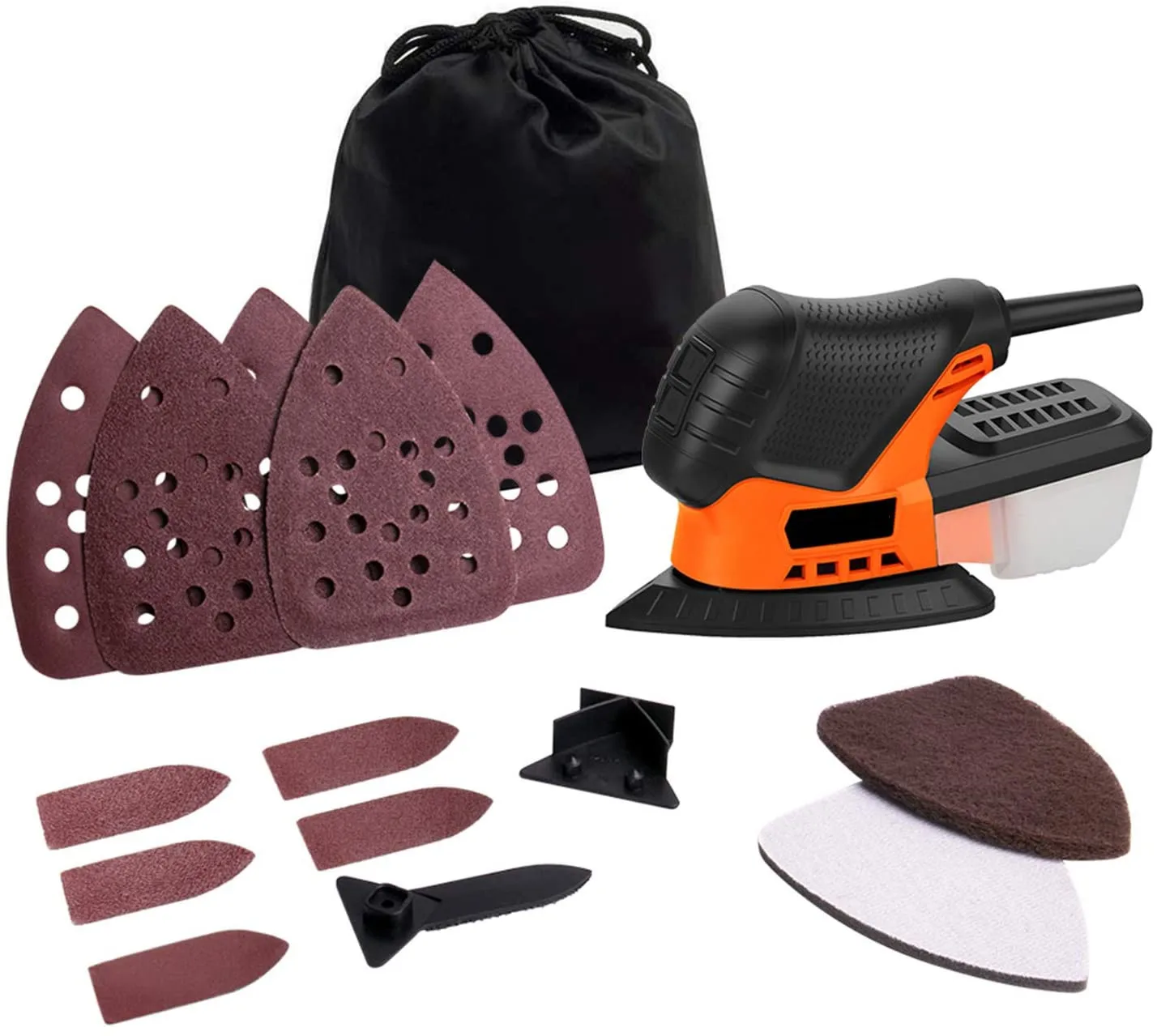 2021 Mouse Detail Sander Lightweight Small Sander with Dust Box Wood Sanding