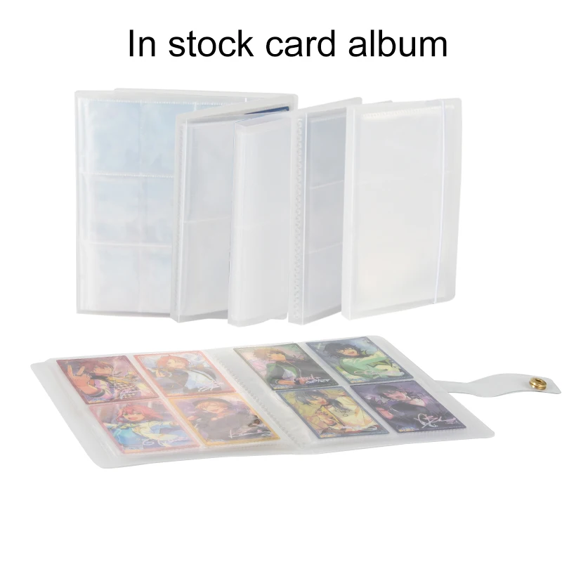 Blank 60 Capacity Trading Card Photo Holder bts Album de Cards with snap button