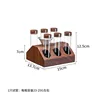 Base à 6 trous [acier grain de bois] 6 tubes à essai FC-106