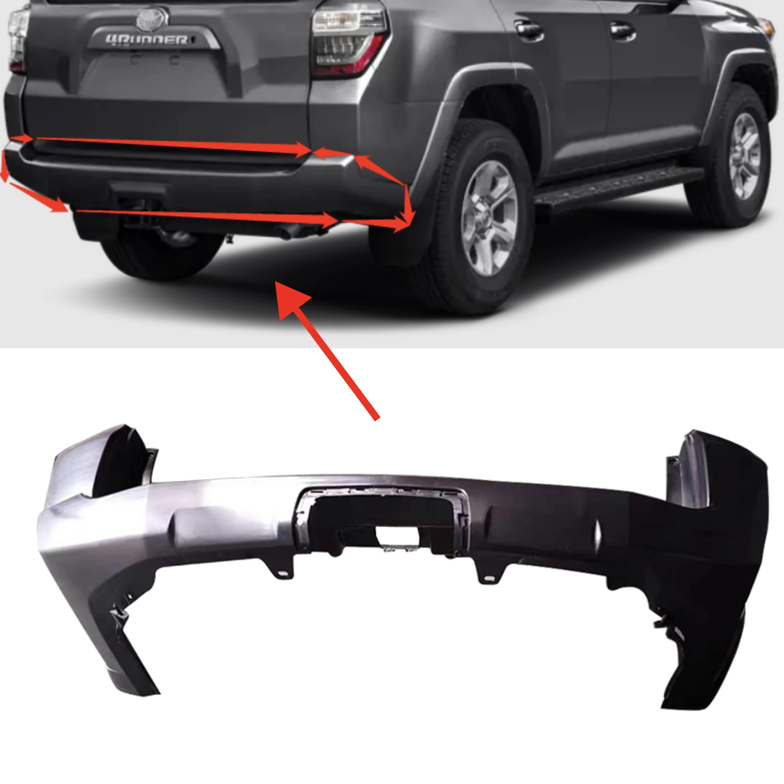 Mx Rear Bumper With Cover 52159-35923 For Toyota 4runner Trd Sr5 2015 ...