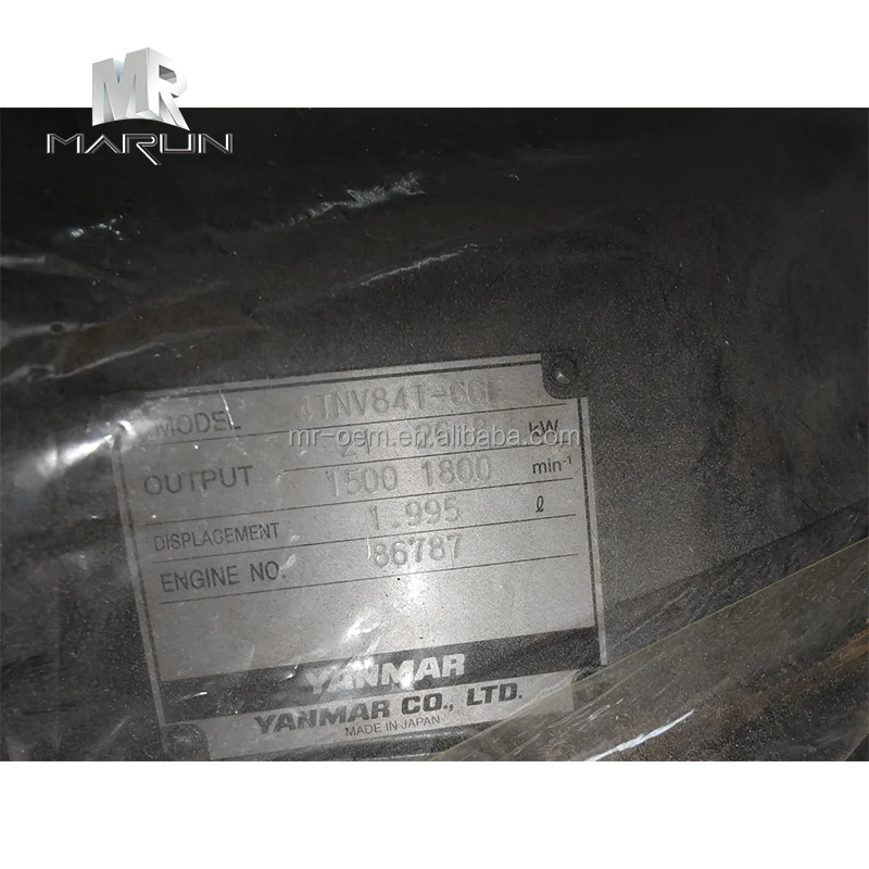 New Original 4TNV84T (86787) Engine Assembly, with a Power Output of 1500KW/1800, Used for Construction Machinery Applications